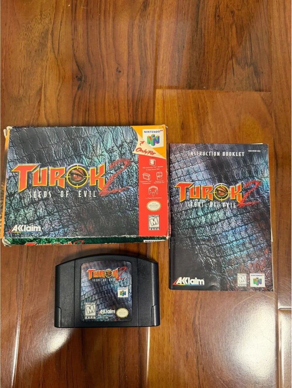 Turok 2 Seeds of Evil Nintendo 64 N64 CIB Black Acclaim Complete with Manual